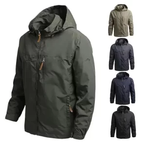 Tactical jacket male spring and autumn jacket loose large size outdoor waterproof thin jacket sports cargo jacket