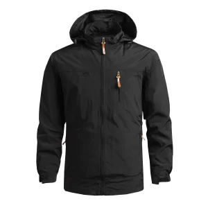 Hiking Camping Windbreaker Men's Oversized Waterproof Jacket 2024 Autumn Outdoor Sports Detachable Hat Coat Men's Work Clothes